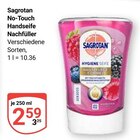 No-Touch Handseife Nachfüller im Angebot bei GLOBUS in Hanau No-Touch Handseife Nachfüller Angebote von Sagrotan bei GLOBUS Hanau für 2,59 €
