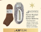 Herren-Kuschelsocken oder Damen-Ballerina von Authentic im aktuellen Metro Prospekt für 5,94 €