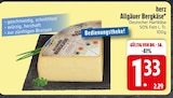 Allgäuer Bergkäse im EDEKA Prospekt Allgäuer Bergkäse von herz im aktuellen EDEKA Prospekt für 1,33 €
