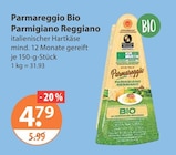 Bio Parmigiano Reggiano im V-Markt Prospekt Bio Parmigiano Reggiano von Parmareggio im aktuellen V-Markt Prospekt für 4,79 €