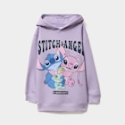 Sweat tunique à capuche Stitch parme fille dans le catalogue La Halle