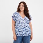 T-shirt manches courtes taille smockée bleu electrique femme grande taille - MODAVISTA - La Halle T-shirt manches courtes taille smockée bleu electrique femme grande taille - MODAVISTA à 25,99 € dans le catalogue La Halle