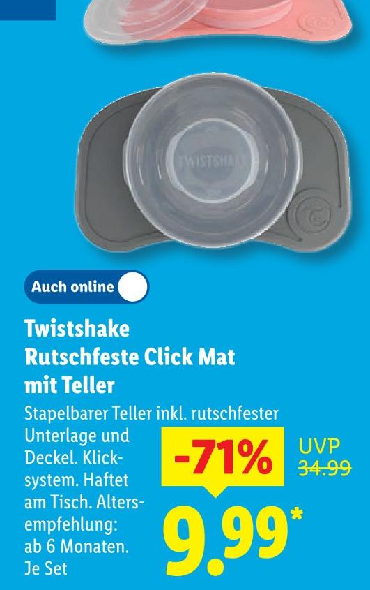Rutschfeste Click Mat mit Teller