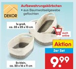 Aufbewahrungskörbchen groß Angebote von Dekor bei Netto Marken-Discount Neuss für 9,99 €