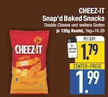 Snap‘d Baked Snacks im EDEKA Prospekt Snap‘d Baked Snacks von CHEEZ-IT im aktuellen EDEKA Prospekt für 1,79 €
