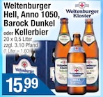 Weltenburger im Getränke City Prospekt Hell, Anno 1050 von Weltenburger Kloster im aktuellen Getränke City Prospekt für 15,99 €