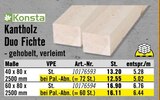 Kantholz Duo Fichte von Konsta für 12,55 € bei Hornbach im Angebot Kantholz Duo Fichte von Konsta im aktuellen Hornbach Prospekt