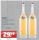 Williams-Christ, Marille, Bodensee-Apfel Angebote von PRINZ bei Getränke König Augsburg für 29,99 €