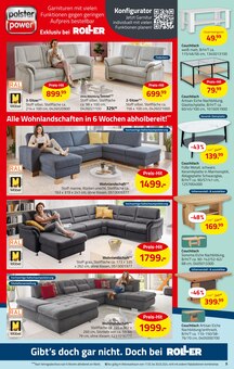 Sofa im ROLLER Prospekt "Spare bis zu 20% auf Möbel" mit 24 Seiten (Düsseldorf)