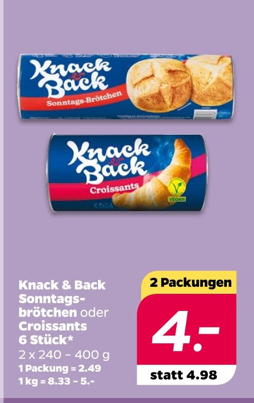 Sonntags-Brötchen oder Croissants 6 Stück