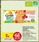 Biscuit Bio Sablé Cranberry Saveur Amande à Intermarché Contact dans Simandre