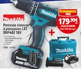Perceuse visseuse à percussion LXT DHP482 18V - Makita en promo chez Screwfix Rouen à 179,99 €