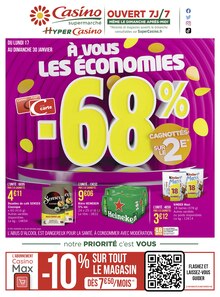 Casino Supermarchés Catalogue "À vous les économies", 44 pages, Achères, 17/01/2022 - 30/01/2022 Casino Supermarchés Catalogue "À vous les économies", 44 pages, Achères, 17/01/2022 - 30/01/2022