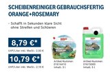 SCHEIBENREINIGER GEBRAUCHSFERTIG ORANGE+ROSEMARY im Bosch Car Service Prospekt SCHEIBENREINIGER GEBRAUCHSFERTIG ORANGE+ROSEMARY von SONAX im aktuellen Bosch Car Service Prospekt für 8,79 €