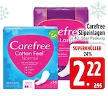 Slipeinlagen im EDEKA Prospekt Cotton Feel Normal von Carefree im aktuellen EDEKA Prospekt für 2,22 €
