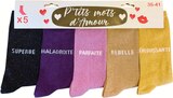 Lot de 5 paires de chaussettes à message en promo chez Intermarché Super Mérignac à 6,99 €