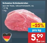 Aktuelle Fleisch Angebote bei Netto Marken-Discount in Würzburg Aktuelles Schweine-Schinkenbraten Angebot bei Netto Marken-Discount in Würzburg ab 5,99 €
