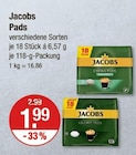 Pads im V-Markt Prospekt Pads von Jacobs im aktuellen V-Markt Prospekt für 1,99 €