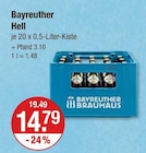 Bayreuther Hell von Bayreuther Brauhaus für 14,79 € bei V-Markt im Angebot Bayreuther Hell von Bayreuther Brauhaus im aktuellen V-Markt Prospekt