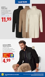 Prix et réduction Tunique Femme dans le prospectus Lidl en cours Offre Tunique Femme dans le catalogue Lidl du moment à la page 72