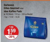 Eilles Gourmet oder Idee Kaffee Pads von Darboven im aktuellen V-Markt Prospekt für 1,59 €