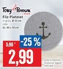 Filz-Platzset im Angebot bei Kaufhaus Stolz in Wismar Filz-Platzset Angebote von Tony Brown bei Kaufhaus Stolz Wismar für 2,99 €
