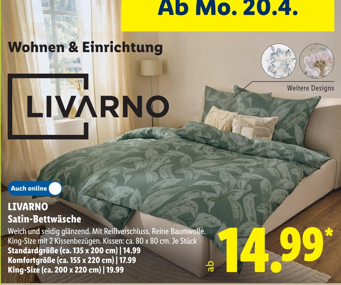 Satin-Bettwäsche Komfortgröße