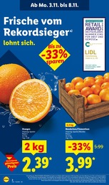 Lidl Orangen im Prospekt 