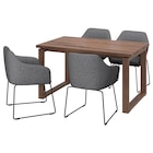 Aktuelles Tisch und 4 Stühle Eichenfurnier braun las./Metall schwarz/grau Angebot bei IKEA in Heidelberg ab 945,00 €