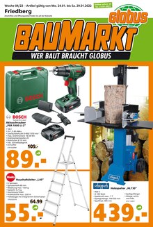 Globus-Baumarkt Prospekt für Bad Nauheim mit 17 Seiten Globus-Baumarkt Prospekt für Bad Nauheim: WER BAUT BRAUCHT GLOBUS, 17 Seiten, 23.01.2022 - 29.01.2022