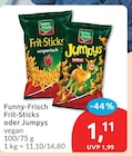 Frit-Sticks oder Jumpys von Funny-Frisch für 1,11 € bei budni im Angebot Frit-Sticks oder Jumpys von Funny-Frisch im aktuellen budni Prospekt