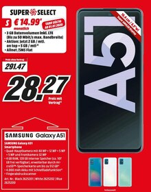 Media-Markt Regensburg - Smartphone Galaxy A51 Smartphone Galaxy A51 Angebot bei Media-Markt Regensburg im Prospekt "ALLES FÜR ECHTE PLAYER!"