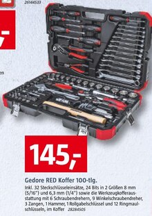 BAUHAUS Dillingen - Gedore RED Koffer 100-tlg. Gedore RED Koffer 100-tlg. Angebot bei BAUHAUS Dillingen im Prospekt "Handzettel KW 01"