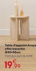 Table d’appoint Anaya effet travertin dans le catalogue Maxi Bazar