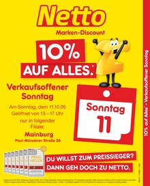 Aktueller Netto Marken-Discount Prospekt (Mainburg) Netto Marken-Discount Prospekt "10% auf ALLES" mit Seiten (Mainburg)