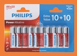 Lot de 20 piles lr06 aa - PHILIPS en promo chez Netto Caen à 5,99 €