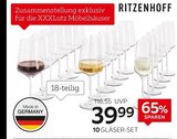 Gläser-Set „Lichtweiss“ im Angebot bei XXXLutz Möbelhäuser in Aschaffenburg Gläser-Set „Lichtweiss“ Angebote von Ritzenhoff bei XXXLutz Möbelhäuser Aschaffenburg für 39,99 €