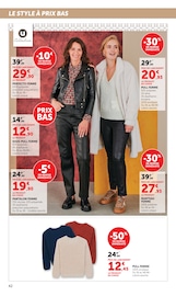 Promos Manteau Femme dans le catalogue "LES 20 JOURS PLUS" de Hyper U Manteau Femme en promo dans le catalogue Hyper U à la page 42