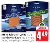 Räucher-Lachs von Krone Fisch im aktuellen EDEKA Prospekt für 4,49 €