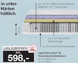 Ligula Gel-active 22 Tonnentaschenfederkern Angebote von Mondo bei Möbel Inhofer Memmingen für 598,00 €