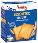 Biscottes Nature x36 - NETTO - Netto Biscottes Nature x36 - NETTO à 0,43 € dans le catalogue Netto