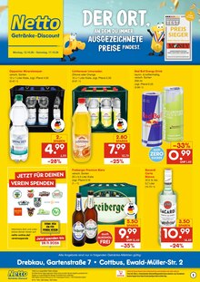 Wasser im aktuellen Netto Marken-Discount Prospekt (Cottbus) Wasser im Netto Marken-Discount Prospekt "DER ORT, AN DEM DU IMMER AUSGEZEICHNETE PREISE FINDEST." mit 2 Seiten (Cottbus)