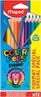 12 Crayons Color'Peps Green - Maped en promo chez Intermarché Hyper Charleville-Mézières à 1,36 €