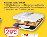 Sandwich-Toaster ST3629 im Angebot bei GLOBUS in Gießen Sandwich-Toaster ST3629 Angebote von Clatronic bei GLOBUS Gießen für 29,99 €