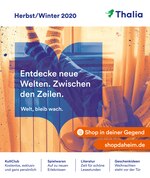 Thalia Prospekt für Kassel mit 197 Seiten Thalia Prospekt für Kassel: "Entdecke neue Welten. Zwischen den Zeilen.", 197 Seiten, 16.10.2020 - 31.12.2020