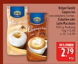 Cappuccino im Angebot bei Marktkauf in Erlangen Cappuccino Angebote von Krüger Family bei Marktkauf Erlangen für 2,79 €