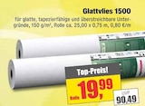 Glattvlies 1500 bei wohnen & sparen Wiegand im Dörfles-Esbach Prospekt für 19,99 €