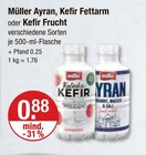 Ayran, Kefir Fettarm oder Kefir Frucht von Müller im aktuellen V-Markt Prospekt für 0,88 €