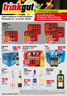 Aktueller Trinkgut Prospekt "Pfaffenhofens Getränkemarkt!" Seite 1 von 4 Seiten für Pfaffenhofen
