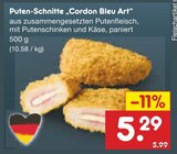Aktuelles Puten-Schnitte „Cordon Bleu Art“ Angebot bei Netto Marken-Discount in Mönchengladbach ab 5,29 €